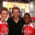 Graham Bell with participants of the Virgin Active Triathlon